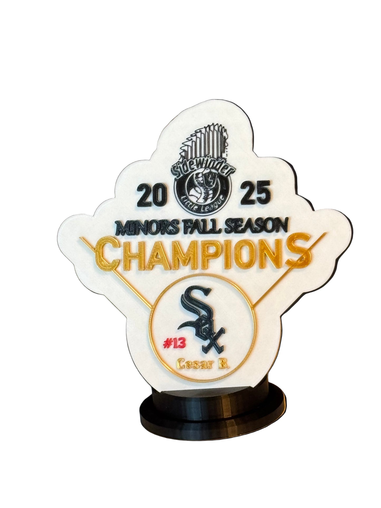 Custom Sidewinder Little League Champions  Trophy